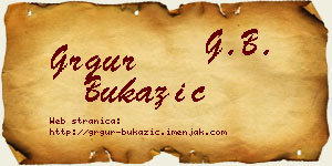 Grgur Bukazić vizit kartica